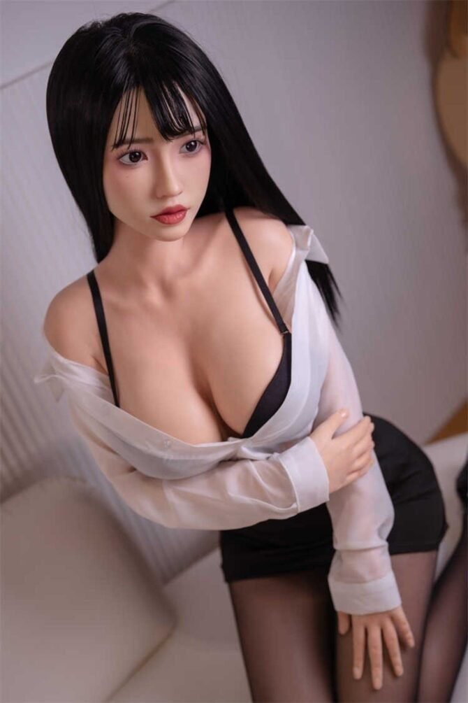 Sex Doll Asian 158cm Full Silikon dengan Kepala Rahang Bergerak - Gambar 5